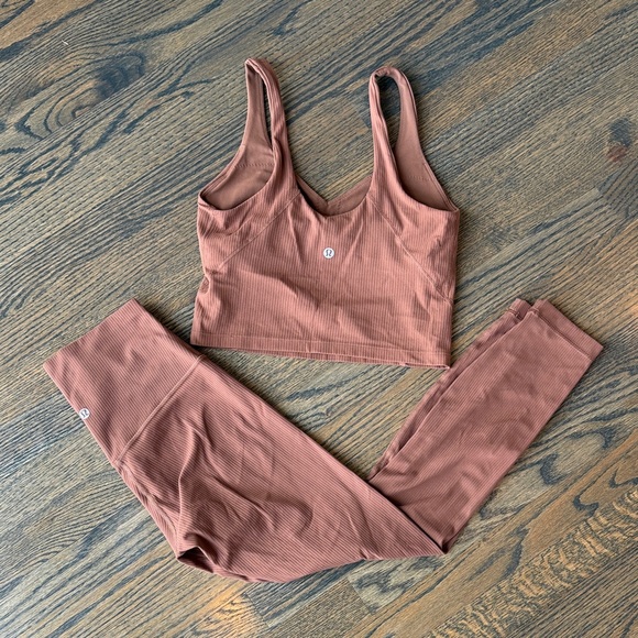 Lululemon Align Ribbed Tank Roasted Brown EUC size 6 - Picture 6 of 9